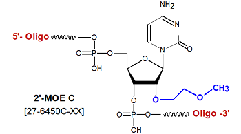 picture of 2'-O-methoxy-ethyl Cytidine-(2'-MOE rC)